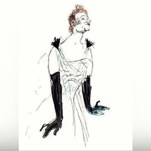 Yvette Guilbert by Henri de Toulouse-Lautrec Poster Print 18 x 24"